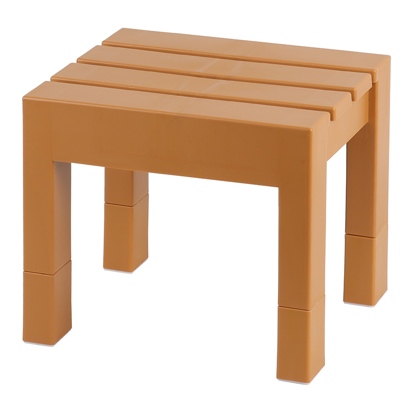巧木方型椅-附增高8cm椅腳 土黃