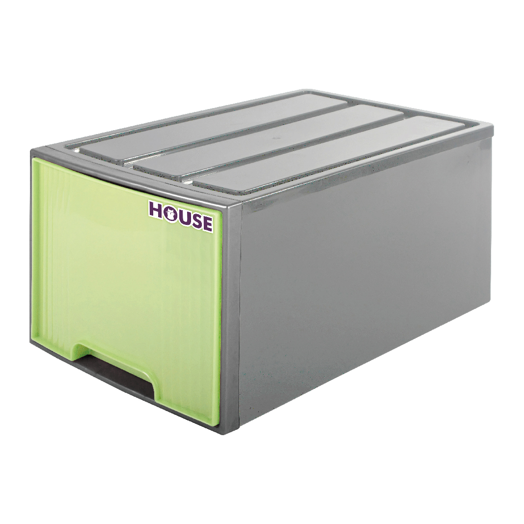 微風單層抽屜式整理箱-超大 綠
